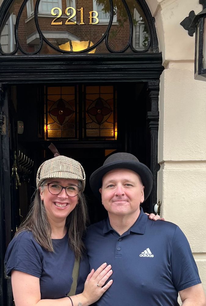 Kate and her husband.